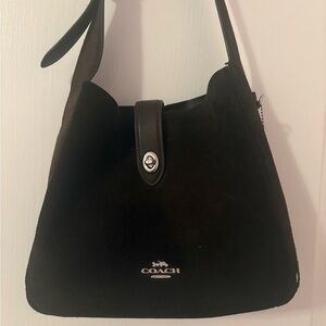 Coach Dark Brown Suede Hadley